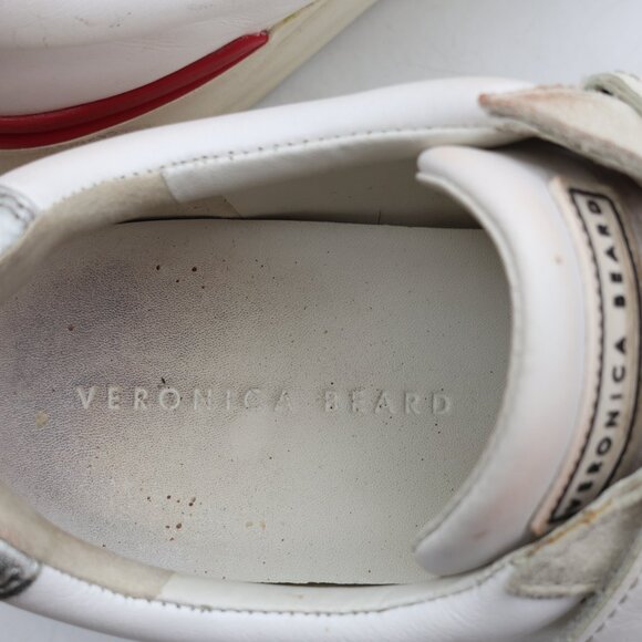 Veronica Beard Tizi Mix-Leather Women's Size  9 M Low-Top Sneakers White - Picture 10 of 12
